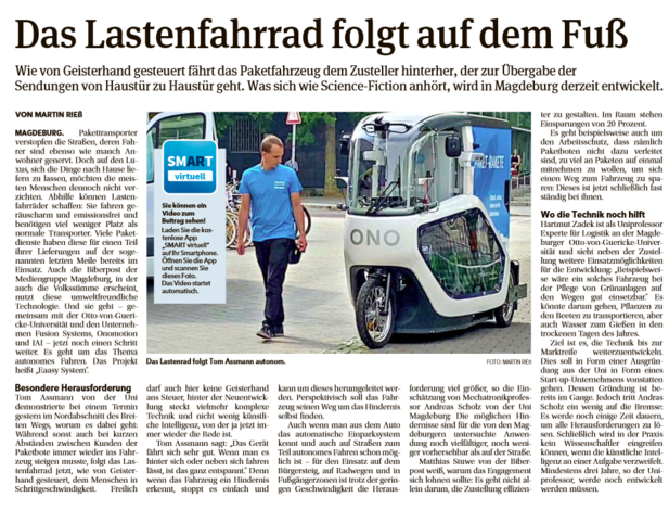 Das Lastenrad folgt auf dem Fuß